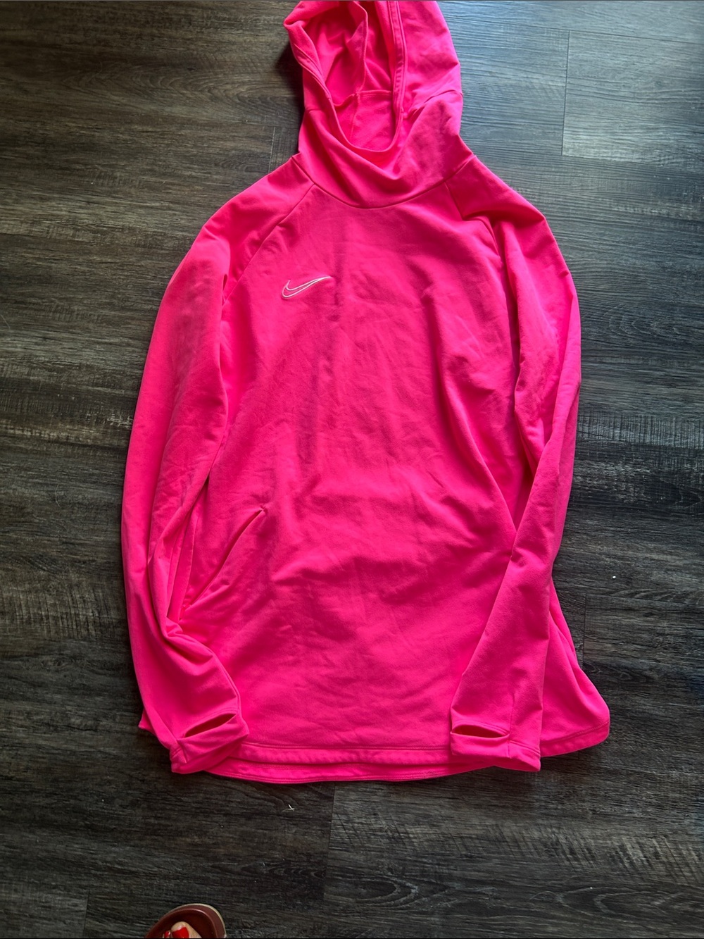 Nike Bright Pink Hoodie with Silver Swoosh
